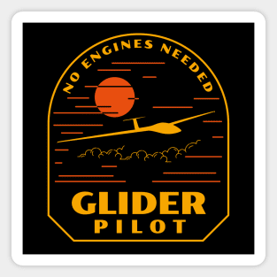 Glider Pilot Soaring Flying Aviation Magnet